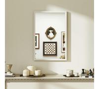HOMCOM 60x40cm Wall Bathroom Mirror for Home Decor, Vanity Mirror, White