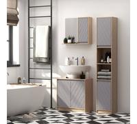 60x60cm Under-Sink Storage Cabinet w/ Adjustable Shelf 2 Doors Cabinet