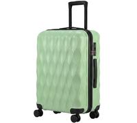 HOMCOM 65cm 64L Suitcase, Lightweight ABS Hard Shell Carry On Luggage with TSA Lock, Spinner Wheels, Telescopic Handle, Green