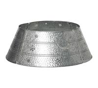 Homcom 66Cm Christmas Tree Collar With Hollow Snowflake Patterns Silver, Silver
