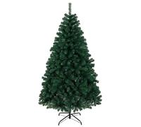 HOMCOM 6ft/180cm Artificial Christmas Tree Fir Hinged Xmas Tree Green