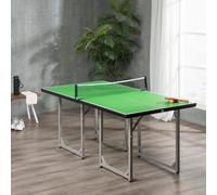 HOMCOM Tennis Table Ping Pong Foldable with Net Game Steel 182cm Green