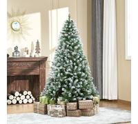 Homcom 6Ft Artificial Christmas Tree Holiday Home Xmas Decoration In Green Green 6ft