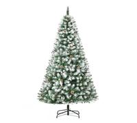 HOMCOM 6FT Artificial Christmas Tree Holiday Home Xmas Decoration in Green HOMCOM Green 6ft