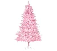 HOMCOM 6FT Artificial Christmas Tree Holiday Xmas Holiday Tree Decoration with Automatic Open for Home Party, Pink