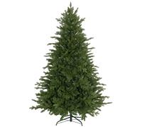 HOMCOM 6ft Artificial Christmas Tree with 1821 Tips, Metal Base, Realistic Hinged Xmas Tree for Home Office, Green Aosom UK
