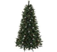 HOMCOM 6ft Artificial Christmas Tree with 716 Branch Tips for Holiday Decor in Green HOMCOM Green 6ft