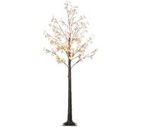 HOMCOM 6ft Artificial Gypsophila Blossom Tree Light with 96 Warm White LED Light, Baby Breath Flowers for Home Party Wedding, Indoor and Outdoor Use