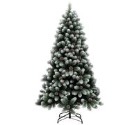 HOMCOM 6ft Artificial Pine Christmas Tree 774 Branch Tips Steel Base Green