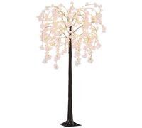 HOMCOM 6ft Cherry Blossom Tree Light 450 LEDs Large Artificial Tree Pink | Warm White LEDs, Indoor, Party, Wedding, Christmas, Home Decoration