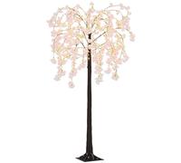 HOMCOM 6ft Cherry Blossom Tree Light with 450 Warm White LED Lights, Artificial Tree for Indoor, Party, Wedding, Christmas, Home Decoration, Pink