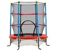 HOMCOM 6FT Kids Trampoline with Net Enclosure for Toddlers Age 3-10 Blue | Floor Protection Net, Reinforced Steel Frame, Outdoor Indoor Use