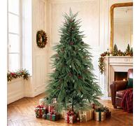 HOMCOM 6ft Predecorated Artificial Christmas Tree, Hinged Xmas Tree, Green | Size: 180 cm HOMCOM Green 180 cm