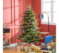 HOMCOM 6Ft Prelit Artificial Christmas Tree W/ Lights For Party Decoration, Green