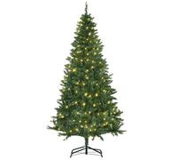 Bon Noel 6ft Green Pre-Lit Artificial Christmas Tree with 200 Warm White LED Lights, Green