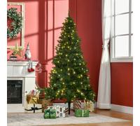 HOMCOM 4FT Prelit Artificial Christmas Tree w/ Warm White Light Xmas Decoration - 6ft