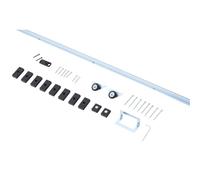 Homcom Single Sliding Barn Wood Door Hardware Roller Modern Style Track In Silver Silver