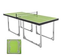 Homcom Tennis Table Ping Pong Foldable With Net Game Steel 182Cm Indoor, Green