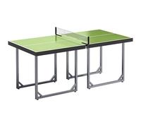 HOMCOM 6ft 182cm Mini Table Tennis Table Folding Ping Pong Table with Net Multi-Use Table for Indoor Outdoor Game - Green - TJ Hughes