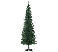 HOMCOM 6ft Unlit Artificial Christmas Tree Pencil Slim Xmas Tree Green