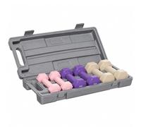 HOMCOM 6kg Dumbbell Set with Suitcase for Women Home Gym | Fitness Weights Dumbbells Set, Workout