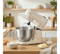 HOMCOM 6L 1400W Stand Mixer with 11 Speeds & Fermentation Function - Stand Mixer - 40 x 28 x 40 cm - Cream