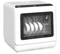 HOMCOM 6L Five-Mode Tabletop Dishwasher - White