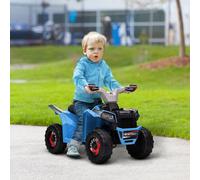 HOMCOM 6V Electric Quad Bike, 2.5km/h Kids Ride On ATV for 18-36 Months in Blue HOMCOM Blue