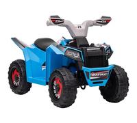 HOMCOM 6V Electric Quad Bike Kids Ride On All Terrain Vehicle with Forward Backward Function, for Ages 18-36 Months - Blue