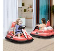 HOMCOM 6V Kids Bumper Car, 360° Rotation Waltz Car w/ 2 Speeds - Pink