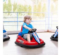 HOMCOM Kids Bumper Car 360° Rotation Spin Waltzer Car 6V Electric Ride On Car with 2 Speeds, Music, Lights for 18-48 Months - Red