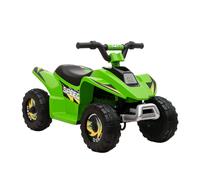 HOMCOM 6V Kids Electric Ride on Car All Terrain Vehicle Toy Quad Bike w/ Forward Reverse Functions Toddlers for 18-36 Months Old Green Green