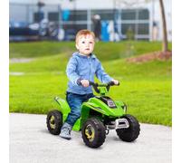 HOMCOM 6V Kids Electric Ride on Car All Terrain Vehicle Toy Quad Bike w/Forward Reverse Functions Toddlers for 18-36 Months Old Green
