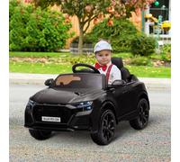 HOMCOM Audi RS Q8 6V Kids Electric Ride On Car Toy with Remote, USB, MP3 & Bluetooth - Black, Black