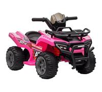 HOMCOM 6V Kids Electric Ride on Car Toddlers Quad Bike 18-36 Months Pink