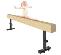 HOMCOM 7.5ft Adjustable Balance Beam, Gymnastics Beam with Wheels, Gymnastics Equipment for 6+ Years Old Training, practise and Professional Home Training