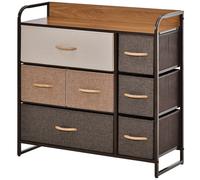 HOMCOM Storage Unit 7 Fabric Drawers Steel Frame Multi, Multi