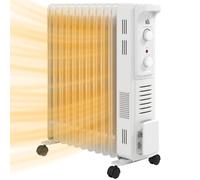 HOMCOM 7 Fin Portable Oil Filled Heater Radiator, Energy Efficient [EEK: A]