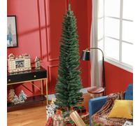 Homcom 7 Foot Artificial Pencil Christmas Tree With Branches, Green