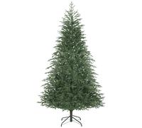 HOMCOM 7 ft Full Spruce Christmas Tree with Realistic Dense Tips, Easy Assembly - Green
