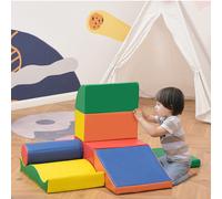 HOMCOM 7 Pcs Kids Soft Foam Puzzle Play Blocks Set Learning Toddler Activity