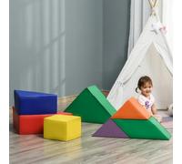 HOMCOM 7 Pcs Kids Soft Foam Puzzle Play Blocks Set Learning Toddler Activity