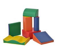 HOMCOM 7 Pcs Kids Soft Foam Puzzle Play Blocks Set Learning Toddler Activity