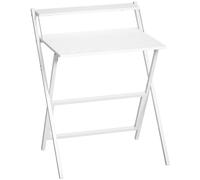 HOMCOM 70 cm Folding Computer Desk with Monitor Shelf - White