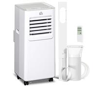 HOMCOM 7000 BTU Portable Air Conditioner, 4-in-1 Air Conditioning Unit, Dehumidifier, Cooling, Fan, Sleep Mode, with Remote Control, 2 Speeds, 24H Timer, Window Venting Kit, 15m²