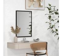 HOMCOM Decorative Rectangular Wall Mirror Wall-Mounted 70 x 50 cm Black