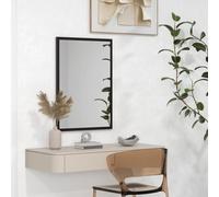 HOMCOM 70x50cm Wall Bathroom Mirror for Home Decor Vanity Mirror Black, none