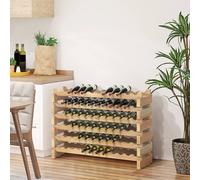 Wooden 72 Bottle 6 Tier Shelf Storage Holder Standing Holds Fir Wood Cellar Wine Rack - HOMCOM | TJ Hughes