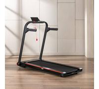 HOMCOM 750W Folding Treadmill, 1-14km/h Electric Running Machine w/Wheels, Safety Button, LED Monitor, Phone Holder for Home Office Jogging Fitness Exercise Workout