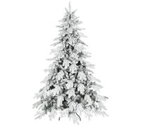 Homcom Christmas Tree With Flocked Realistic Tips, Hinged Xmas Tree Multi